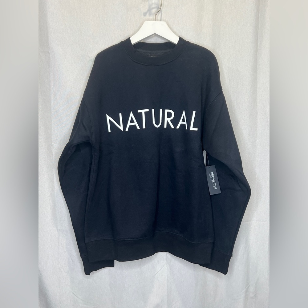 Brunette The Label Black (Natural) Crewneck (S/M)